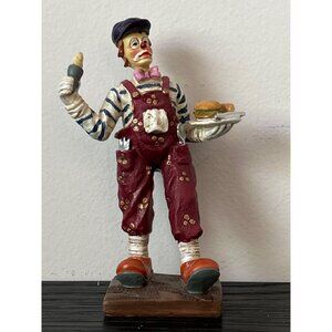 VTG 26CB Resin Clown Figurine Burger Ice-Cream & Utensils Props 7" - Item WB5677
